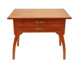 Art Nouveau Oak Wood Side Table, Polished Finish, Germany, Circa 1910, View 2