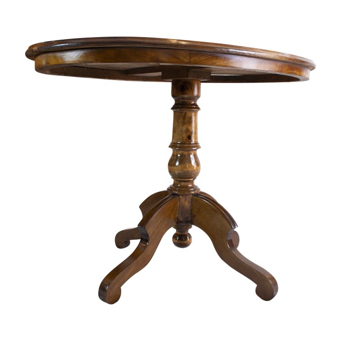 Tisch, oval - Nussbaum - Historismus - Antiquitäten - Antik - Möbel
