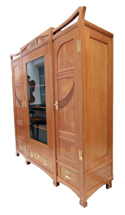 Bücherschrank - Esche - Jugendstil - Antiquitäten - Antik - Möbel