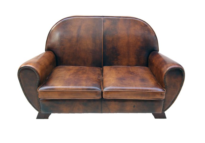 Clubsofa - Leder - Art-Deco - Antiquitäten - Antik - Möbel